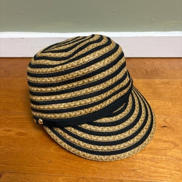 Eric Javits Squishee Womens Newsboy Cap Stripe UPF 50+ Packable Beach Bohemian - Picture 1 of 9